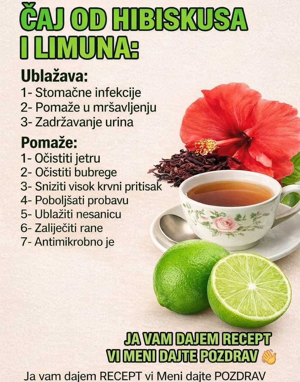 Hibiskus i Limun Čaj - kombinacija koja pomaže u mnogo čemu