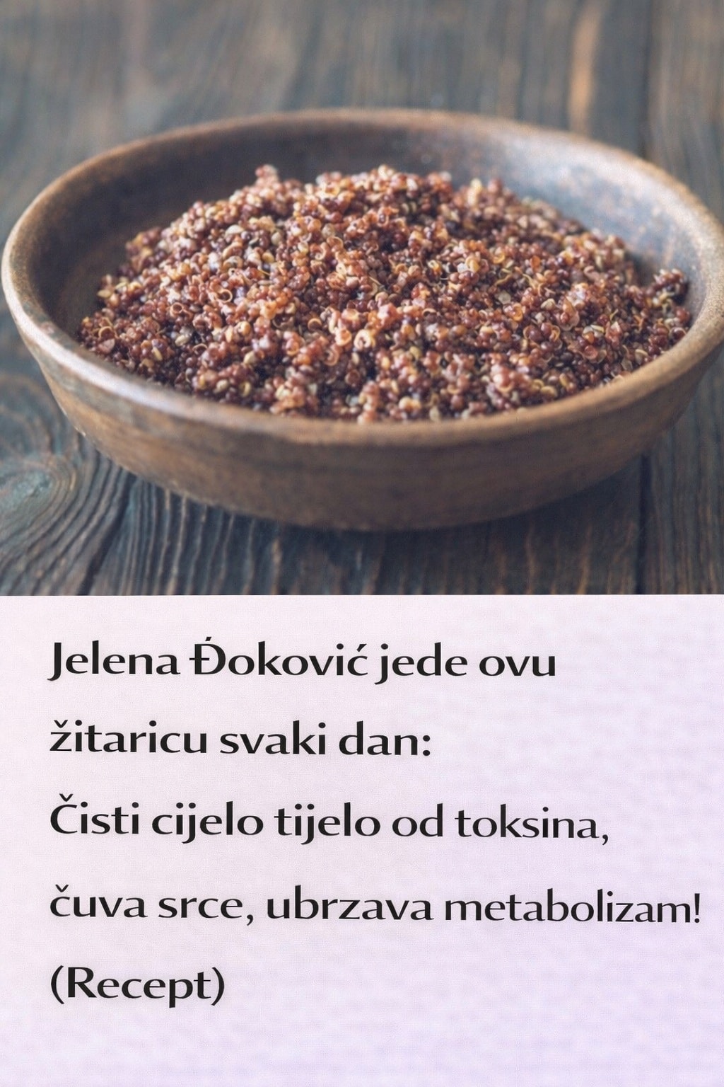 Jelena Đoković jede ovu žitaricu svaki dan: Čisti cijelo tijelo od toksina, čuva srce, ubrzava metabolizam! (Recept)